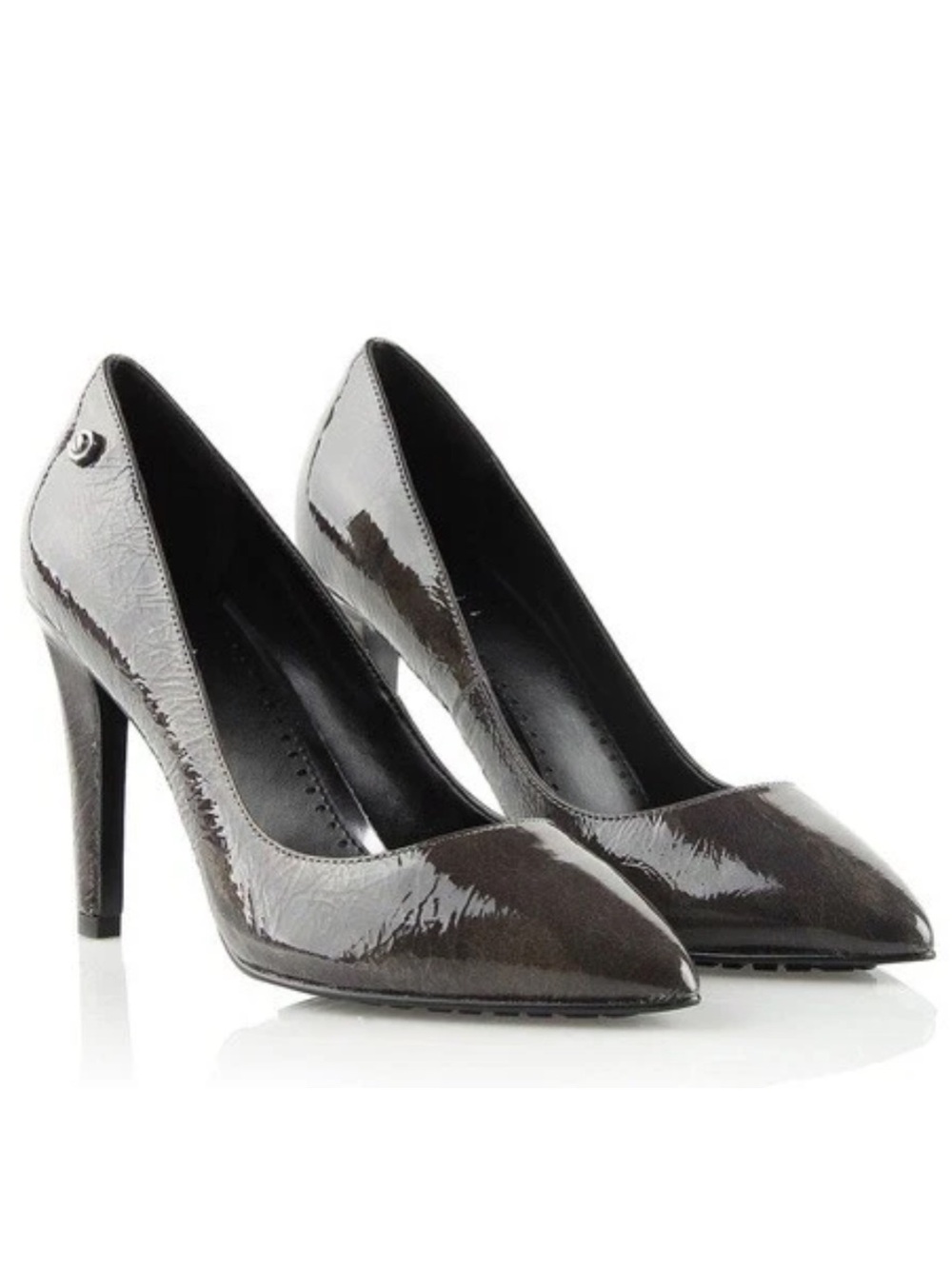 Diesel Mabel Patent Leather Pointed-Toe Stiletto Pumps Camouflage 9 Nwt